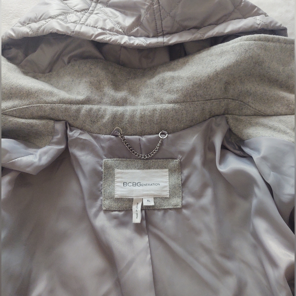 Bcbgeneration Women's Gray Quilted Long Asymmetri… - image 8